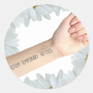Sticker Rond Tattify 4 x tatouages temporaires personnalisés