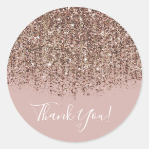 Sticker Rond Taupe Blush rose Bronze Rose Gold Parties scintill