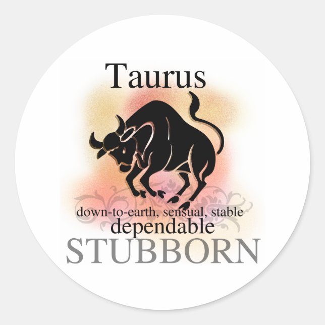 Sticker Rond Taurus à ton sujet (Devant)