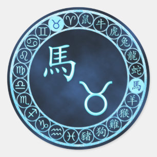 Sticker Rond Taurus/Cheval