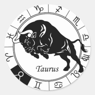 Sticker Rond taurus zodiac