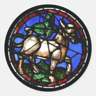 Sticker Rond Taurus Zodiac Vitrail Notre-Dame de Paris RS