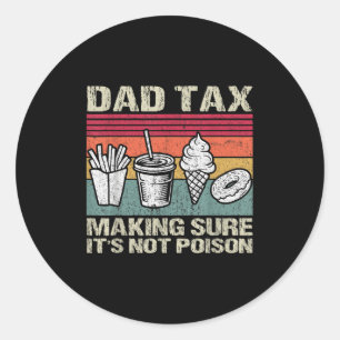 Sticker Rond Taxe de papa rétro s'assurant que ce n'est pas un