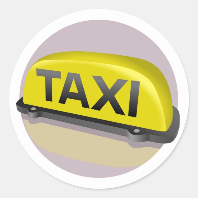 Sticker Rond taxi (Devant)