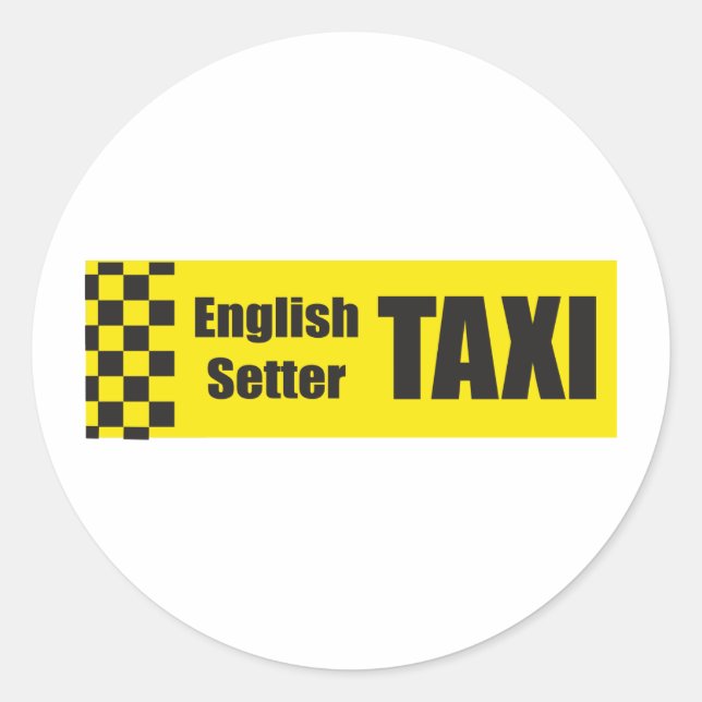 Sticker Rond Taxi Anglais (Devant)