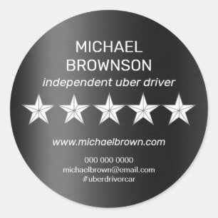 Sticker Rond Taxi de voiture mobile de chauffeur indépendant