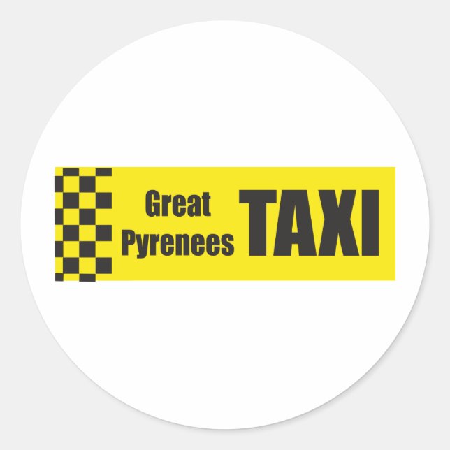 Sticker Rond Taxi des Grands Pyrénées (Devant)