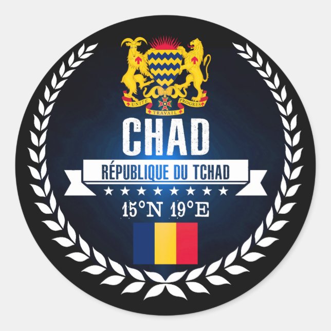 Sticker Rond Tchad (Devant)