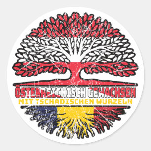 Sticker Rond Tchad Tchad Autriche Sapin