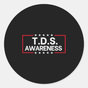 Sticker Rond Tds Syndrome de dérangement Trump Drôle de soutien