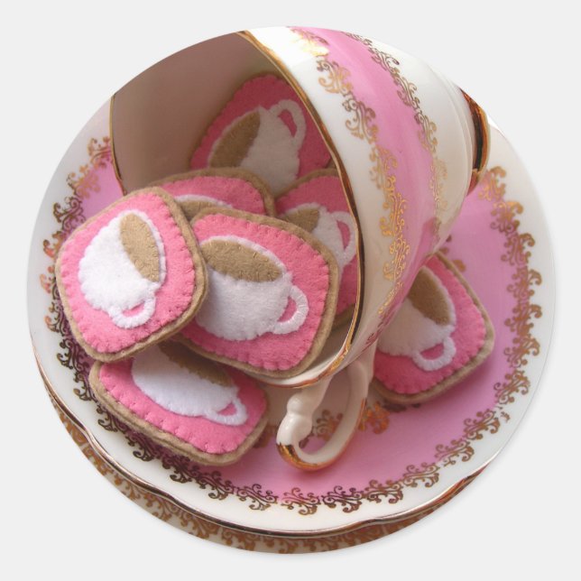 Sticker Rond Tea Party ! (Devant)