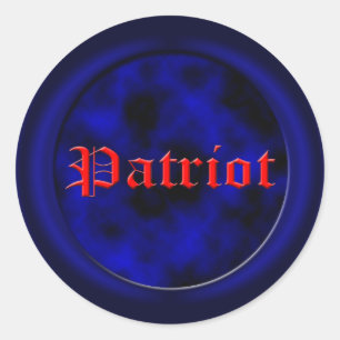 Sticker Rond Tea party patriotique USA