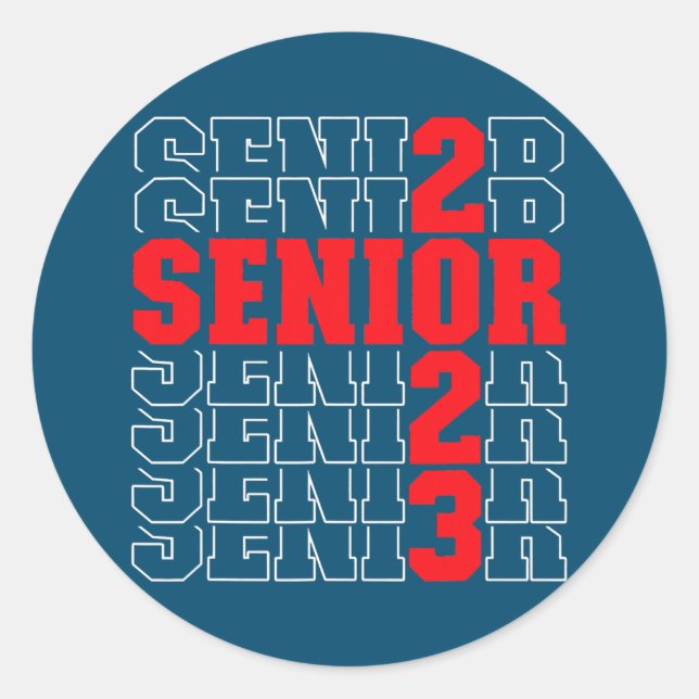 Sticker Rond Teacher Graduation CLASS OF 2023  (Devant)