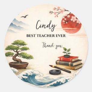 Sticker Rond Teacher Thank You Gift   End of School Year