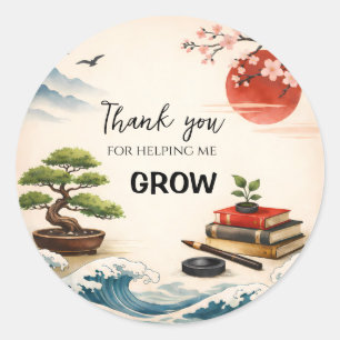 Sticker Rond Teacher Thank You Gift   End of School Year