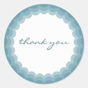 Sticker Rond Teal a cranté l'autocollant de bord - Merci