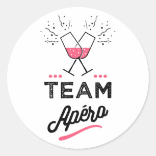 Sticker Rond Team apero Femme