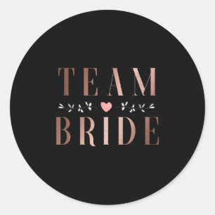 Sticker Rond Team Bride Bachelor Fête des mariées de mariage Sq