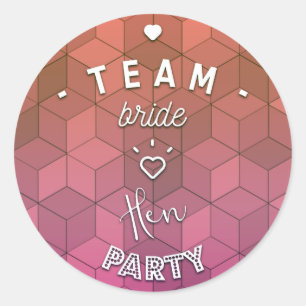 Sticker Rond Team bride - hen party