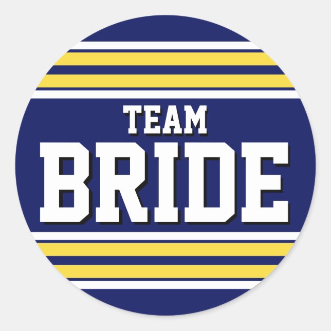 Sticker Rond Team Bride Sports Jersey (Devant)