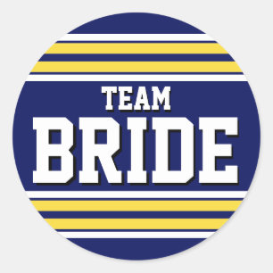 Sticker Rond Team Bride Sports Jersey