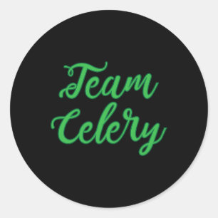 Sticker Rond Team Celery Vegan par Végétarien Jus de Végétarien