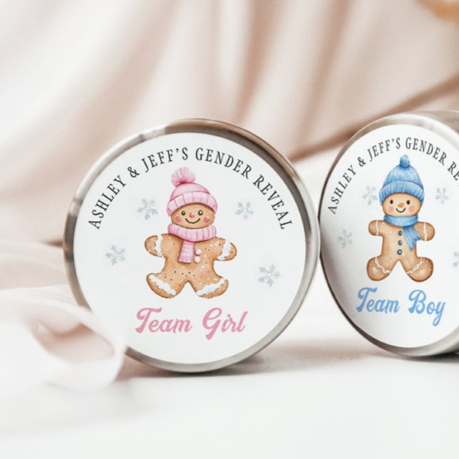 Sticker Rond Team Girl Gingerbread Sexe Revevela Party (Créateur téléchargé)
