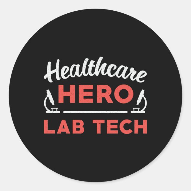 Sticker Rond Technician Healthcare Hero Lab Tech (Devant)