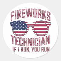 Technicien de feux d'artifice 4 juillet drôle Usa