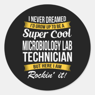 Sticker Rond Technicien de laboratoire en microbiologie