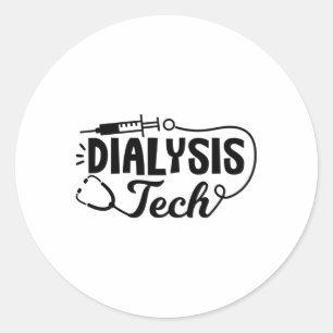 Sticker Rond Technicien en dialyse