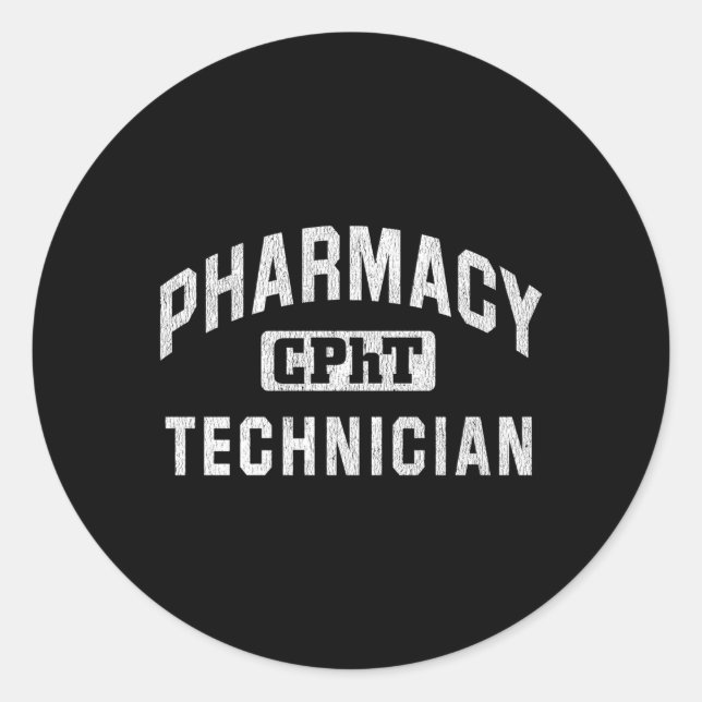 Sticker Rond Technicien En Pharmacie Certifié Du Cpht (Devant)