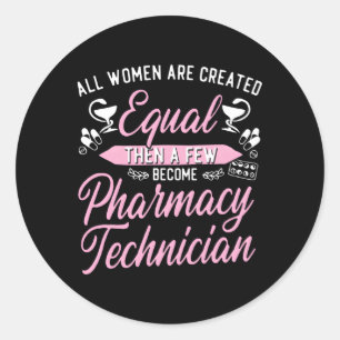 Sticker Rond Technicien en pharmacie Pharmaciste Étudiante