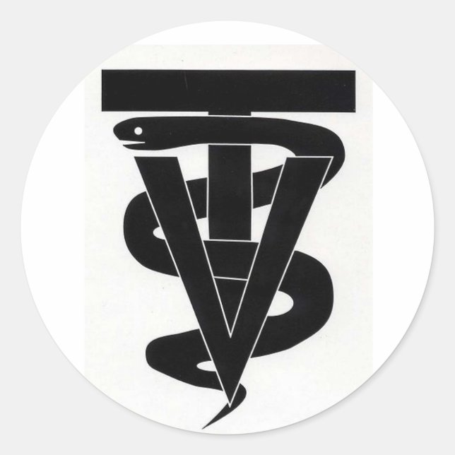 Sticker Rond Technicien vétérinaire (Devant)
