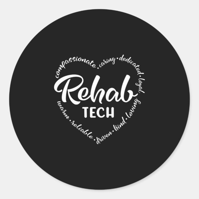 Sticker Rond Technique de réadaptation, réadaptation, réadaptat (Devant)