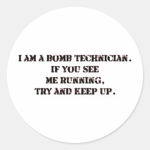 Sticker Rond technologie de bombe
