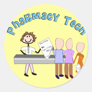 Sticker Rond Technologie pharmaceutique Cadeaux Design Personna