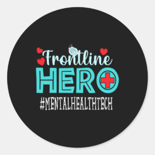 Sticker Rond Technologies de la santé mentale Frontline Travail