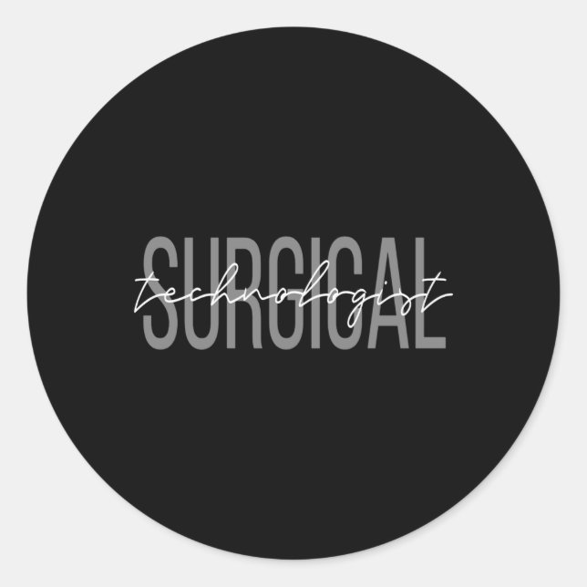Sticker Rond Technologue chirurgical Scrub Tech (Devant)