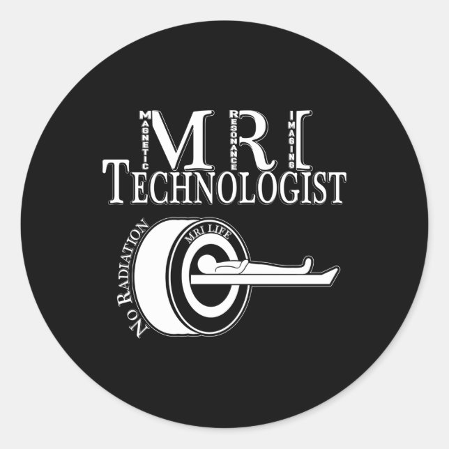Sticker Rond Technologue de l’IRM Radiologie Technique Ic Réson (Devant)