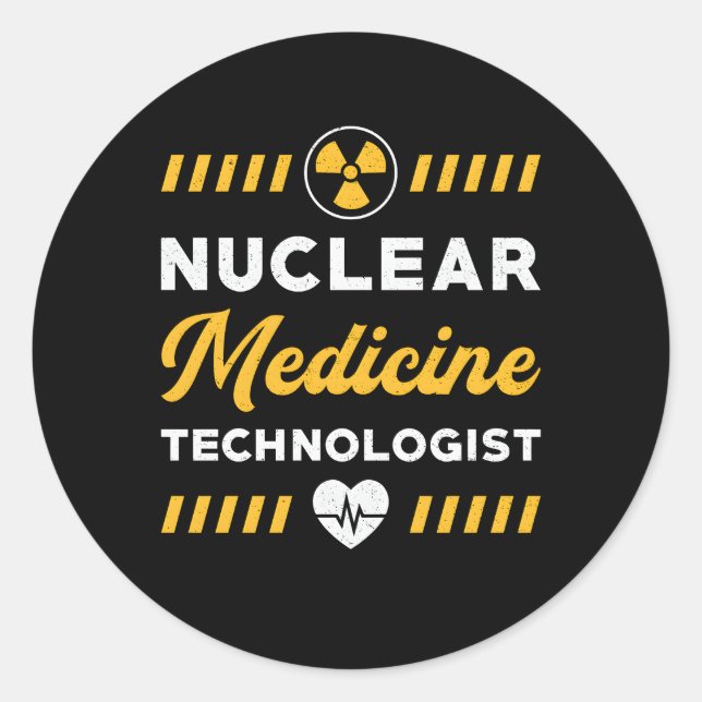 Sticker Rond Technologue en médecine nucléaire Rad Techs Radiol (Devant)