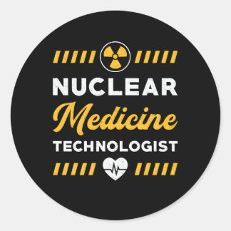 Sticker Rond Technologue en médecine nucléaire Rad Techs Radiol