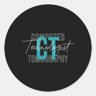 Sticker Rond Technologue en radiologie de la technologie Ct Tom