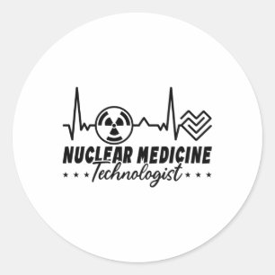 Sticker Rond Technologue en radiologie Xray en médecine nucléai