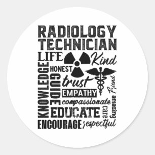 Sticker Rond Technologue en technologie Rad Xray Technicien en 