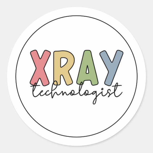 Sticker Rond Technologue Xray Radiologie Technologie X Cadeaux (Devant)