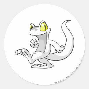 Sticker Rond Techo Blanc