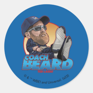Sticker Rond Ted Lasso Coach Beard Bobblehead