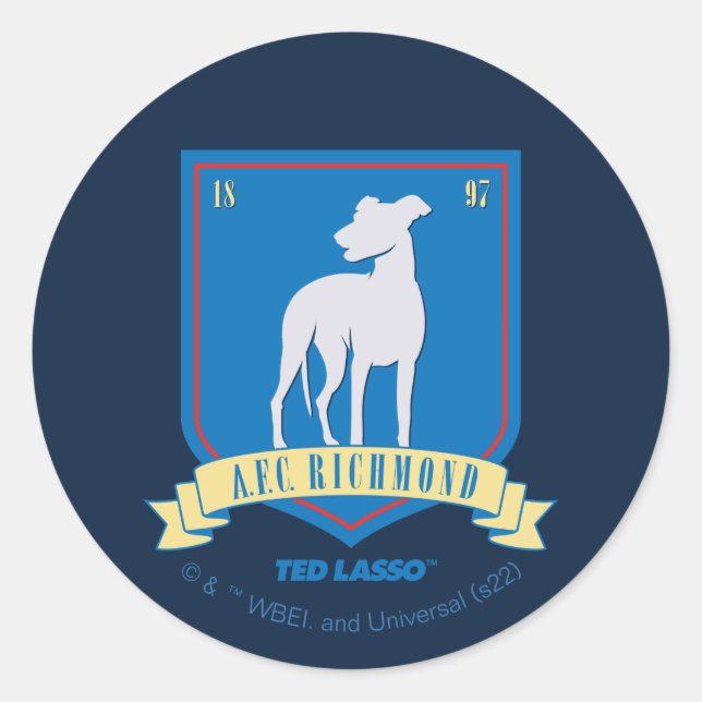 Sticker Rond Ted Lasso | Logo de l'équipe AFC Richmond (Devant)