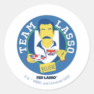 Sticker Rond Ted Lasso   Team Lasso Tea Iconic Avatar